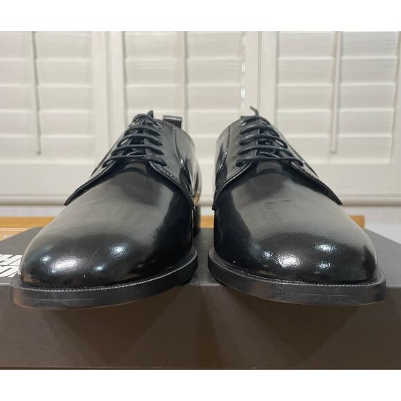 The Kooples Men's Black Patent Leather Derbies Dress Shoes Size 8 US 42 EU NIB - Picture 7 of 13